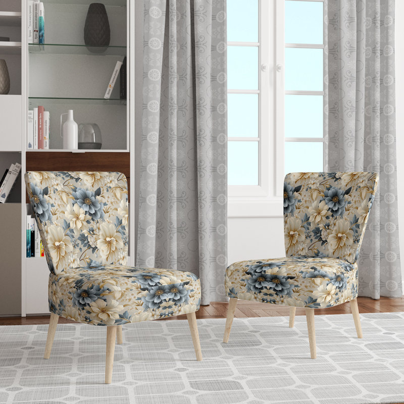 Chaise d'appoint rembourrée Cottage A, Motif fusion néo-victorienne XII