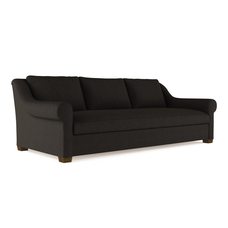 Canapé Thompson, H 32 po x l 108 po x P 46 po, Velours moelleux chocolat, Ébène
