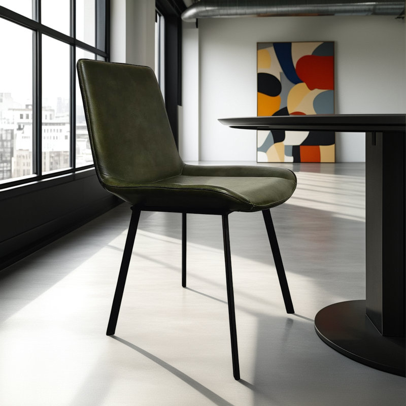 Chaise en cuir Fadak Gabriel, vert