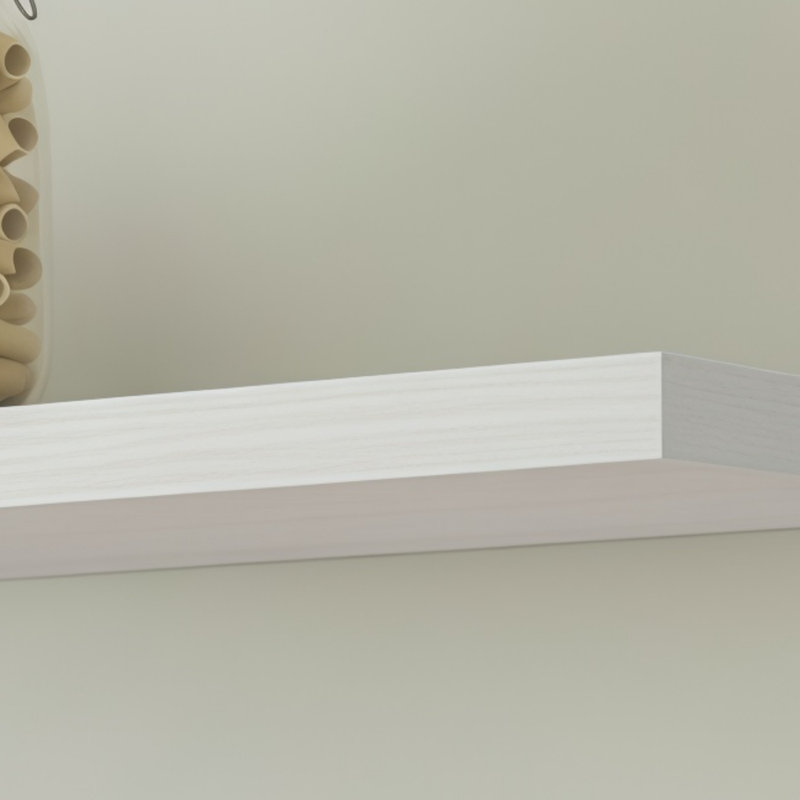 Ensemble de tablettes murales rétro en bois (3 pièces), blanc, convenant à la salle de bain / chambre à coucher / salon, à double usage pour le rangement et la décoration de livres.