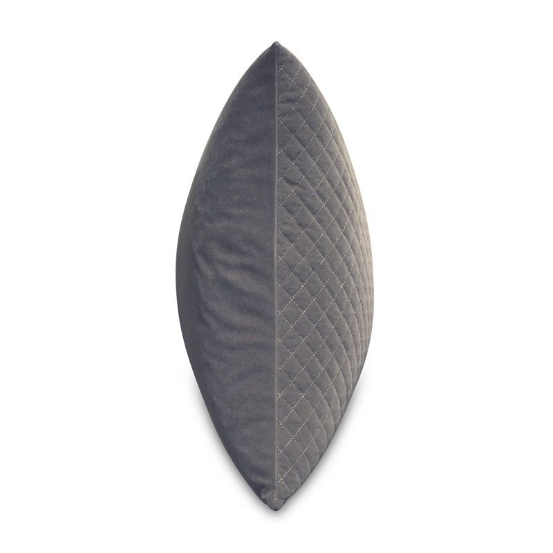 Gemma Velvet Square Pillow Cover & Insert, Dove