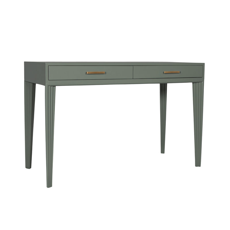Barcelona Solid Wood Writing Desk, Evergreen