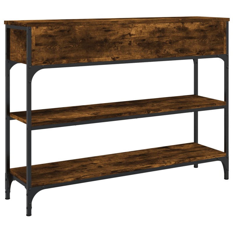 Console Table, 75cm H x 100cm W x 25cm D, Smoked Oak