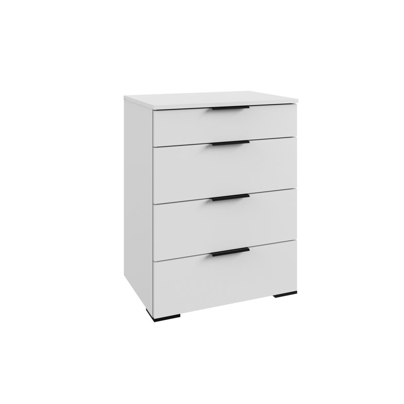 Graeff 58cm W Manufactured Wood Bedside Table, White
