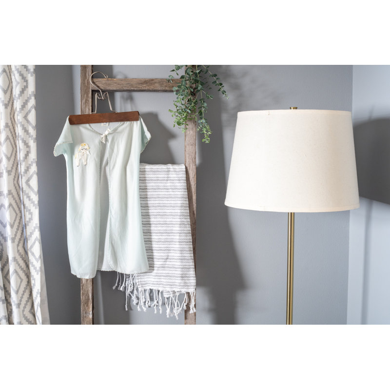 Étagère en bois rustique 6 marches, H 72 po x l 12 po x P 2 po, Gris patiné
