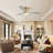 52 Inch Decorative LED Ceiling Fan With Dimmable LED Light 6 Speed Remote 3 Solid Wood Blades Reversible DC Motor For Living Room-1526655440-1526655459