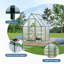 Serre 6 po x 4 pi en polycarbonate, cadre en aluminium renforcé robuste, évents de toit et latéraux, gouttières intégrées, serre extérieure à assemblage rapide pour le patio, vert