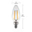 2700 Warm White B10 E12 Candelabra Base Dimmable Vintage Edison LED Light Bulb (6-Pack)-120214636
