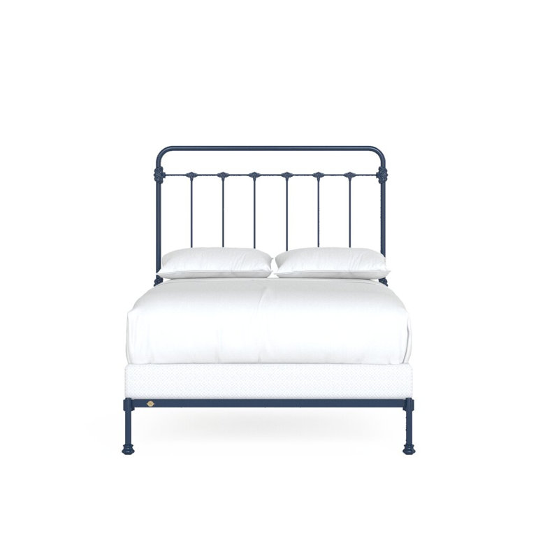 Lit en fer Picket Fence, Full / Double, Marine