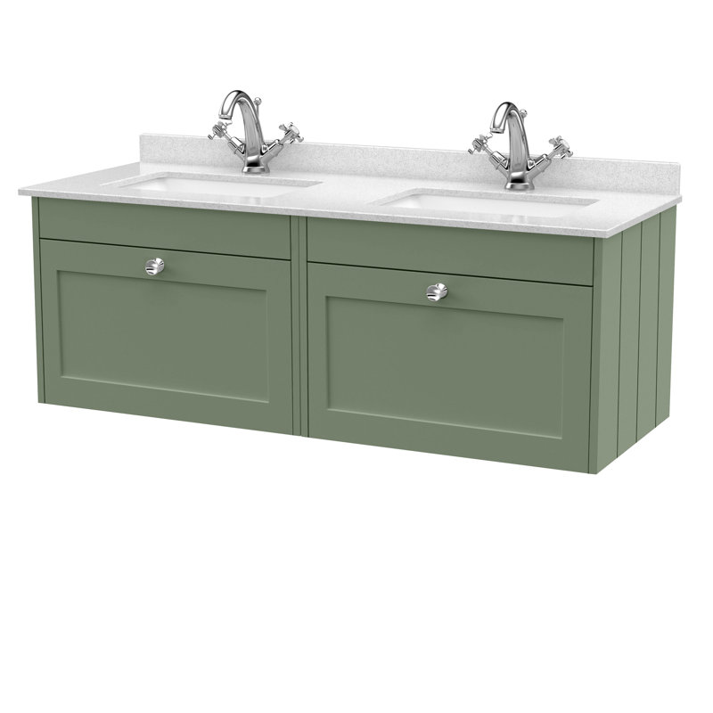 Ashwick Bathroom Vanity, Satin Green, 1220 cm