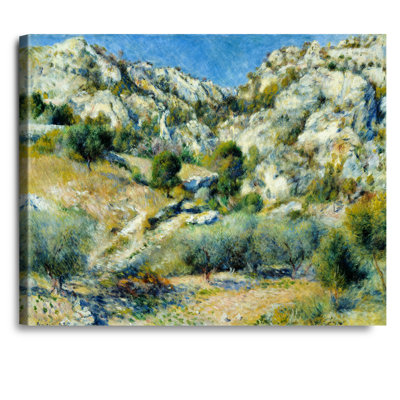 Reproductions d'art sur toile, "Rocky Crags at L'Estaque" par Pierre-Auguste Renoir, impression sur toile