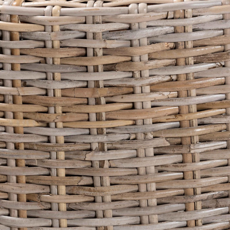Tabouret de comptoir moderne bohémien gris Kubu Rattan
