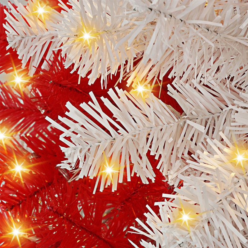 Arbre de Noël artificiel 6 pi avec 300 lumières DEL et 900 branches pliables