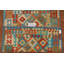 Tapis oriental géométrique Kilim 5 x 6