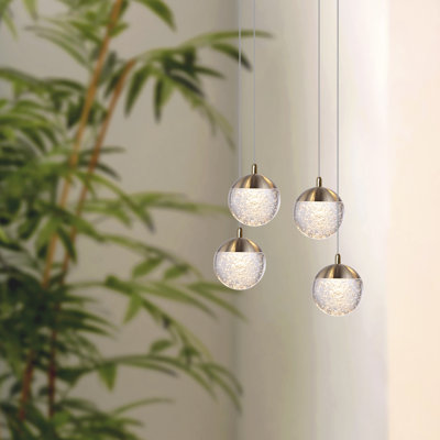 Luminaire suspendu sphère 4 lumières Heatherly