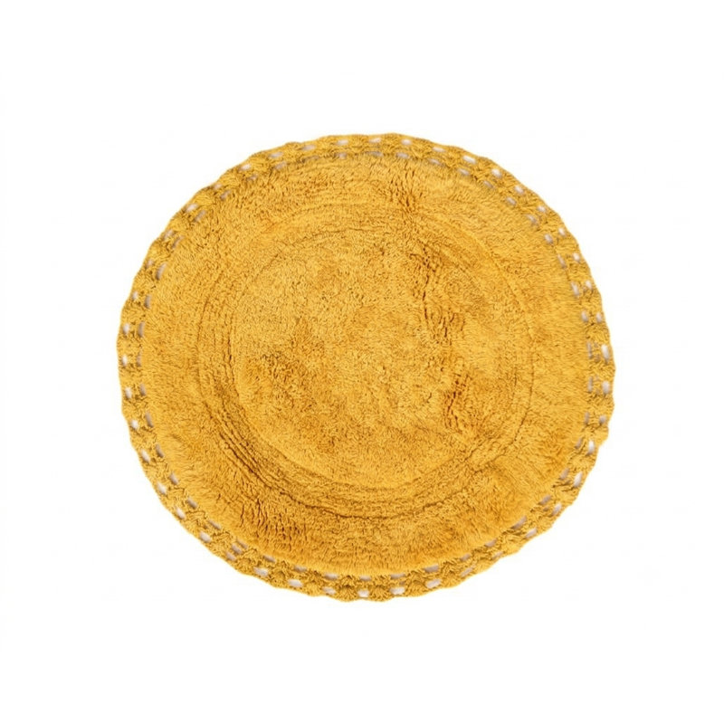Tapis pour salle de bain Saross, Jaune