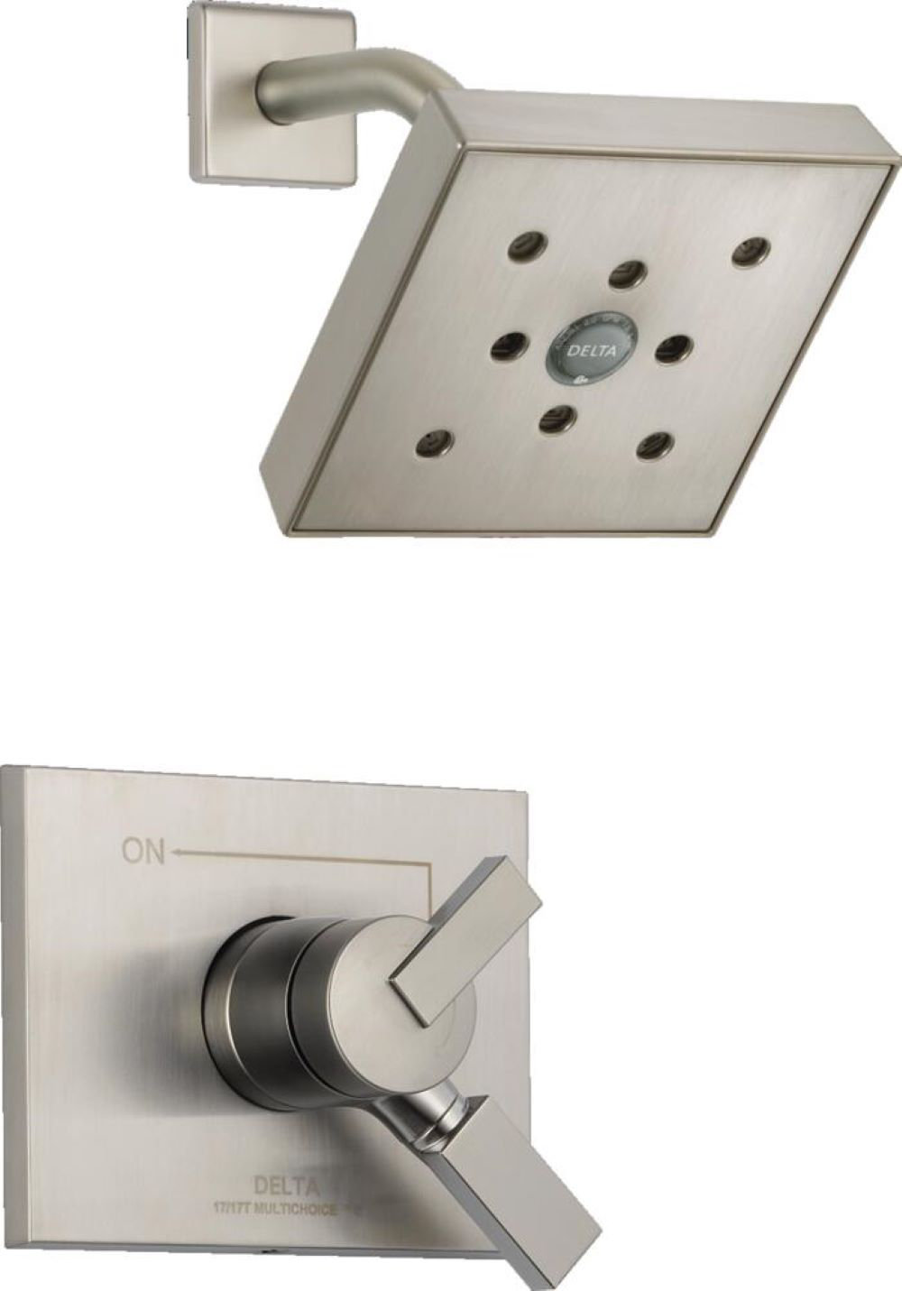 Vero Pressure-Balanced Shower Faucet Trim with Lever Handles and H2okinetic Technology, Brilliance Stainless