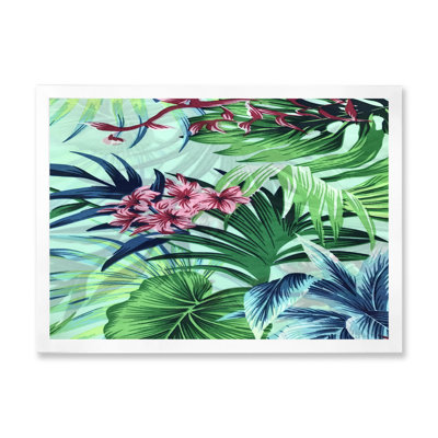 Fleurs tropicales rétro VII - Impression sur toile