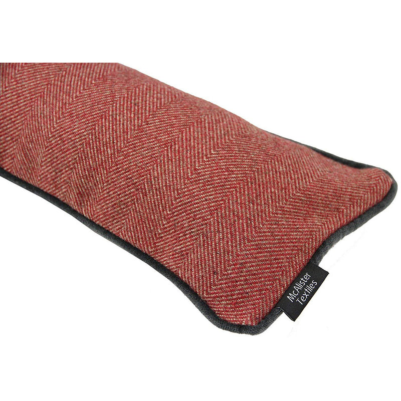 Kian Fabric Draught Excluder, Red/Charcoal