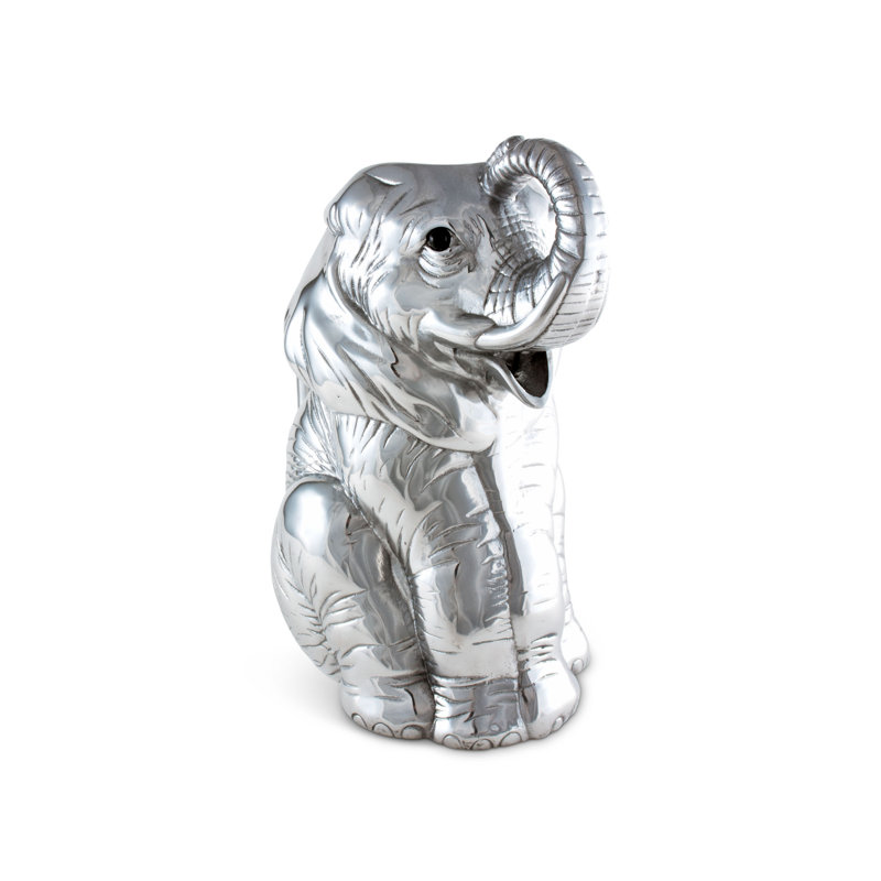 Arthur Court Silver Aluminum Elephant Pitcher 64 oz