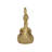 Aurum Peacock 6" Gold Aluminum Tealight Holder