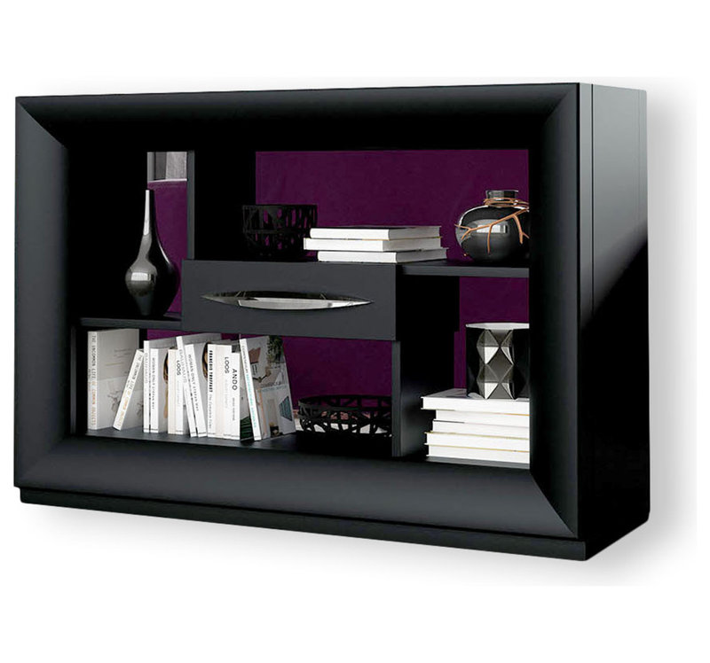 Saphire Geometric Storage Bookcase, Gloss