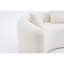 Canapé modulaire courbé en S en chenille: double profondeur (21,3 po et 26,8 po), blanc, sans assemblage, compact pour les petits espaces, 400 lb, L 66,9 po