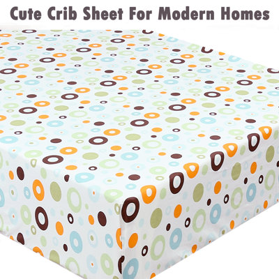 100% Cotton Polka Dots Fitted Sheet