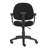 Jea Swivel Posture Chair, Adjustable Arms, Black Tweed, Wheels-117561199