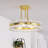 Jackeline 16'' - 3 Lights Brushed Brass Crystal Ball Modern Chandelier Style Circle Semi Flush Mount Lighting Fixture For Living Room/Bedroom-327690779