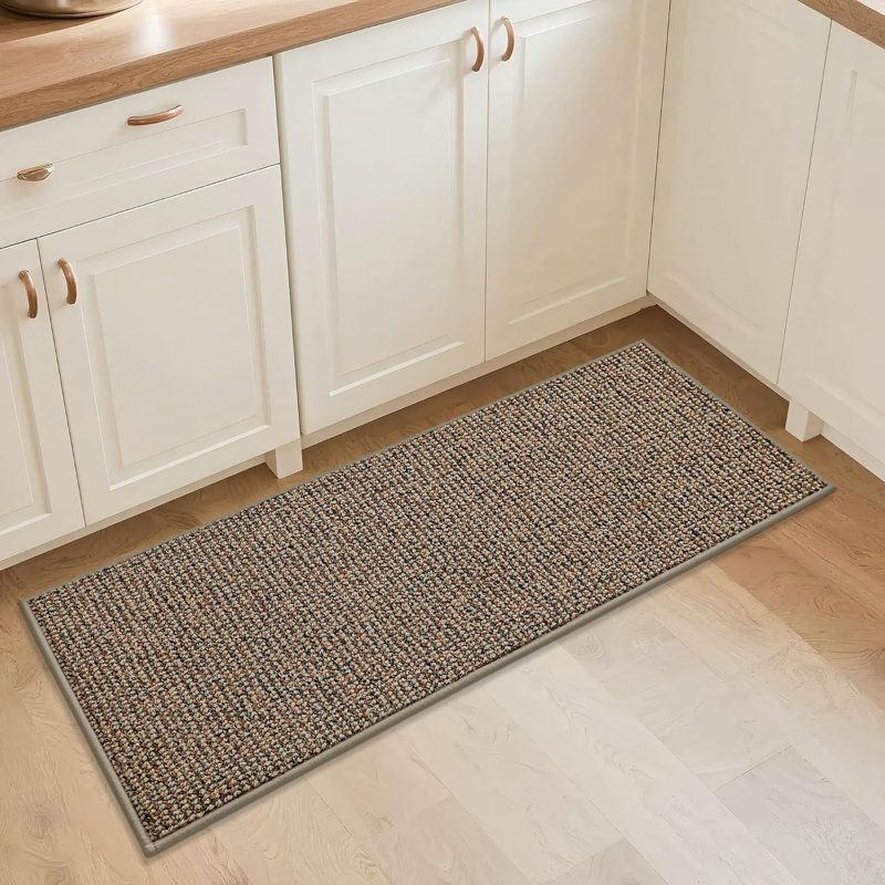 Tapis de cuisine lavables résistants aux taches 20 po x 48 po, Taupe