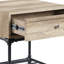 Table de bout Kd en chêne et gris sable avec rangement pratique, élégant et fonctionnel