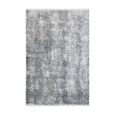 Monza Abstract Area Rug in Silver