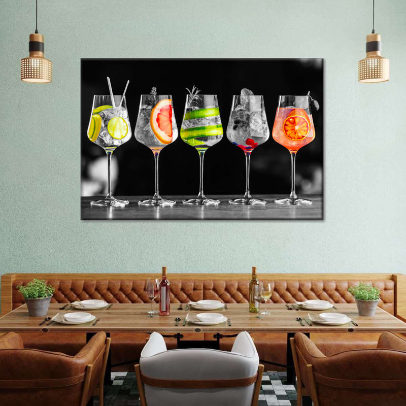 Cocktails Canvas Print, 16" H x 24" W x 1.25" D