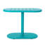 Bistro de patio en fer - fini bleu sarcelle mat, 2 chaises et table ovale pour le plaisir du jardin