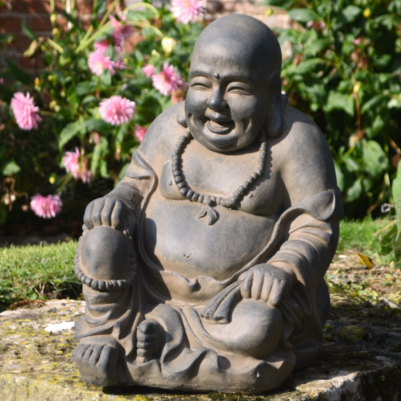 BUDDHIST MONK Sitting 43cm, Rust