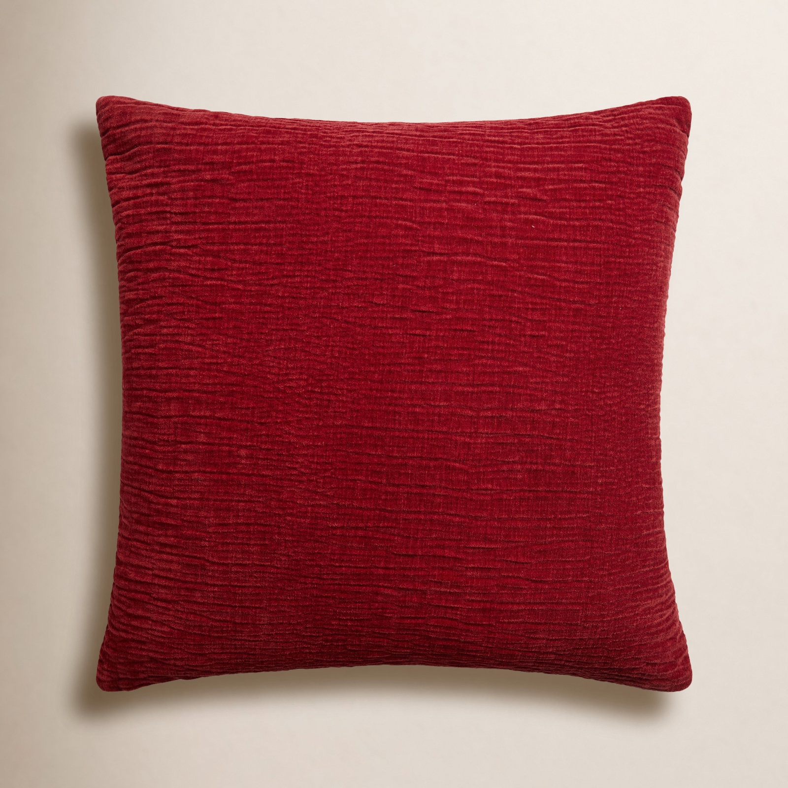 Edan Throw Pillow, Red, Polyester/Polyfill, 22"H x 22"W