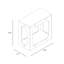 Table d'appoint Inniss Modern Geometric de 22 po avec tablette ouverte-2037865165
