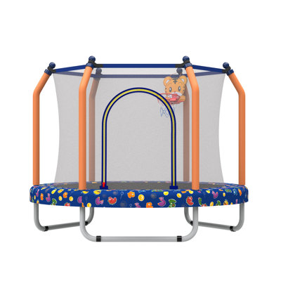 Trampoline de 55 pouces pour enfants avec trampoline intérieur et extérieur pour tout-petit