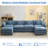 Chenille Upholstered Sectional Sofa Couch with Ottoman-1219246340-1231941014