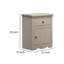 Table de chevet Stav, 1 tiroir et porte, 25 pouces, style planche, bois massif-100783547