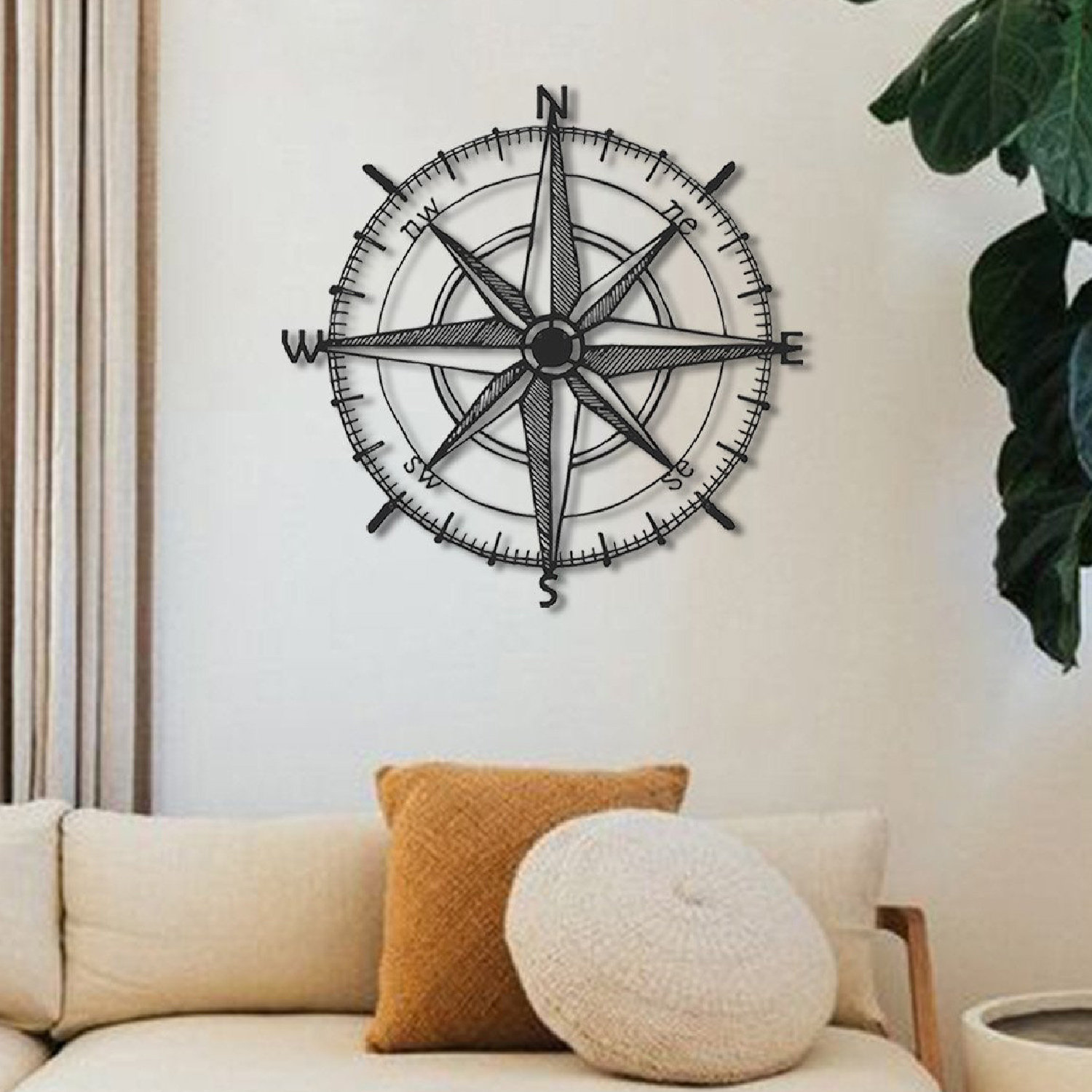 ARTEPERA Compass Metal Wall Decor | Wayfair