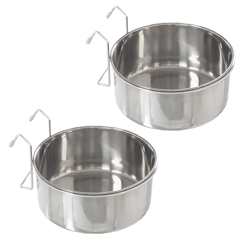 Ensemble de bols pour chien en acier inoxydable PETMAKER - capacité de 50,4 oz chacun , H 3 po x l 6,25 po x P 6,25 po