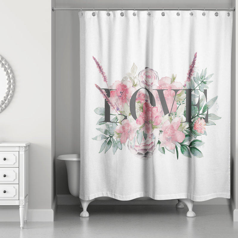 Rideau de douche simple Tanisha Love Botanicals