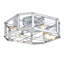 Ventilateur de plafond à cage carrée de 53 cm avec éclairage, profil bas, montage encastré, douilles E12, télécommande, 6 vitesses-1868046506