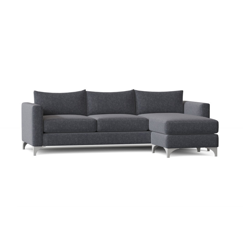 Canapé et chaise longue réversible avec repose-pieds de 87 po Vess, Minéral Crafty