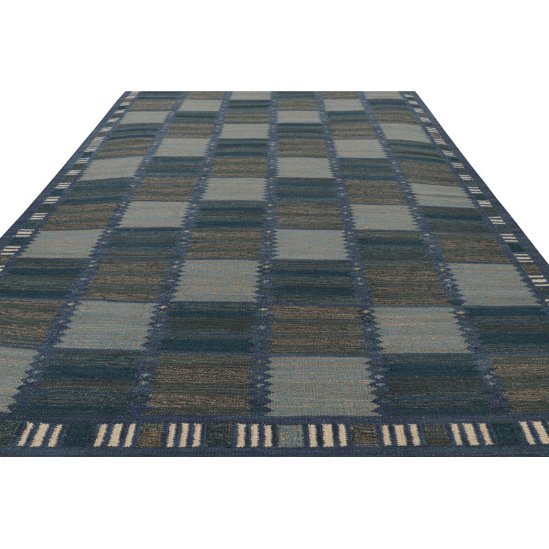 Scandinavian Wool Geometric Area Rug, Rectangle 10' x 14'