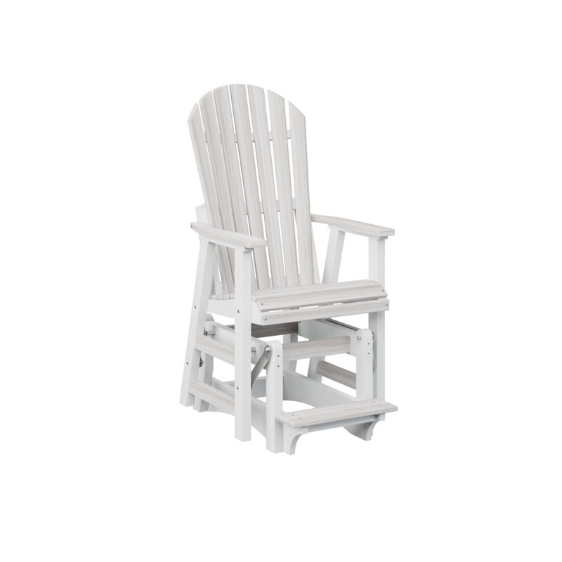 Comfo Back Outdoor Glider, Seashell/White