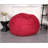 5-Foot Comfortable High-Density Shredded Foam Bean Bag Chair, Removable Microsuede Cover, Ideal For Reading And Relaxing, Chinese Red-155473040