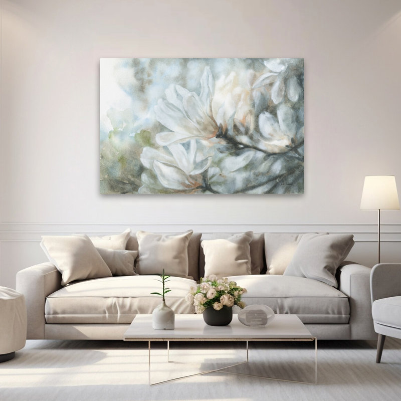 Blooms Blossoms Floral - Magnolia, H 40 po x l 60 po